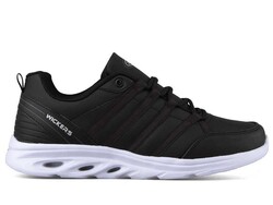 حذاء رياضي رجالي من الجلد من Wickers 2333 - أسود/أبيض/جلد نوبوك - أفضل الأحذية