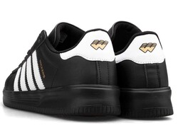 حذاء رياضي جلدي للرجال من ويكرز 2555 - أسود/أبيض - 3