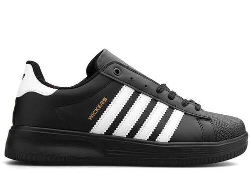 حذاء رياضي جلدي للرجال من ويكرز 2555 - أسود/أبيض - 1
