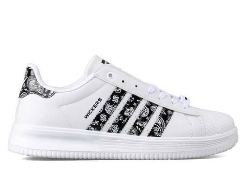 Wickers 2555 Men's Sneakers Leather - White/Embossed - 1