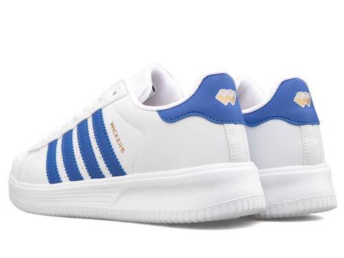 Wickers 2555 Men's Sneakers Leather - White/Sax/Blue - 3