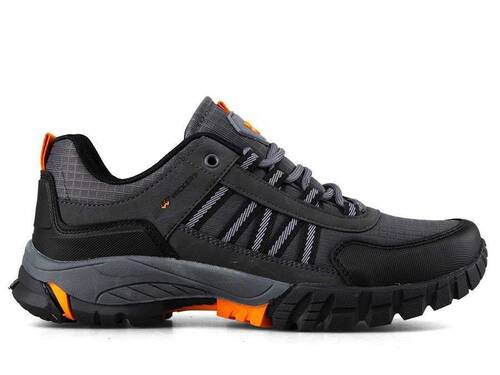 حذاء رياضي للرجال من Wickers 2568 - مدخن/أسود/برتقالي - 1