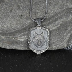 Wolf Model 925 Sterling Silver Men's Necklace - Luxury Jewelry