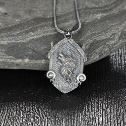 Wolf Model 925 Sterling Silver Men's Necklace - Luxury Jewelry