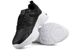 حذاء رياضي نسائي جلد مصفح 9670 - 2 أبيض/أسود - 3