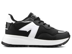 حذاء رياضي نسائي جلد Udro 611 - أسود/أبيض - أفضل الأحذية