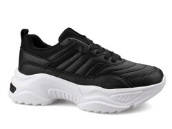 Women's Sneakers Armored Leather 9670 - 2 White/Black - BestOf Shoes