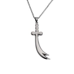 Zulfiqar Sword Men's Silver Necklace - Elegant Jewelry