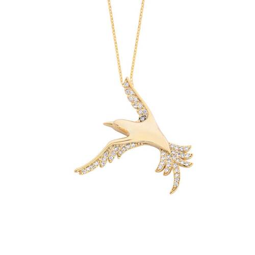 Zümrüd'Ü Anka Bird Silver Necklace - 1