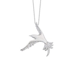 Zümrüd'Ü Anka Bird Silver Necklace - Elegant Jewelry