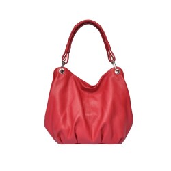 Guzini 6421 Women's Genuine Leather Shoulder Bag - Red - Guzini
