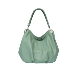 Guzini 6421 Women's Genuine Leather Shoulder Bag - Sea Green - Guzini