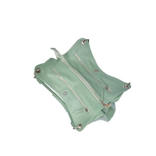 Guzini 6421 Women's Genuine Leather Shoulder Bag - Sea Green - 2