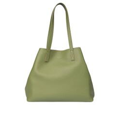 Guzini 7935 Women's Genuine Leather Shoulder Bag - Khaki - Guzini