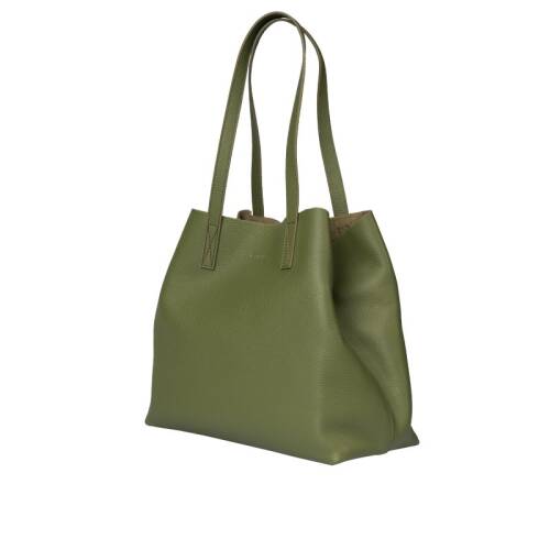 Guzini 7935 Women's Genuine Leather Shoulder Bag - Khaki - 2