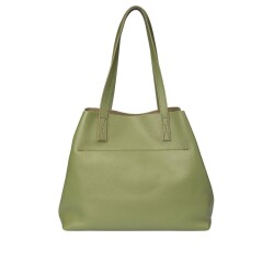 Guzini 7935 Women's Genuine Leather Shoulder Bag - Khaki - 3