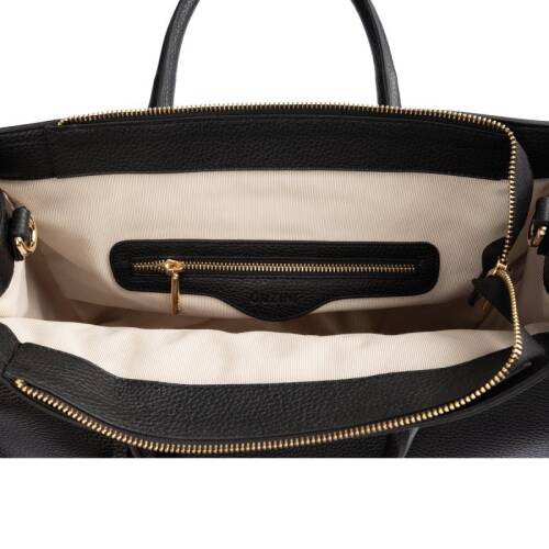 حقيبة يد نسائية من الجلد الطبيعي من جوزيني 8101 - أسود - 4