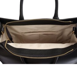 حقيبة يد نسائية من الجلد الطبيعي من جوزيني 8101 - أسود - 5