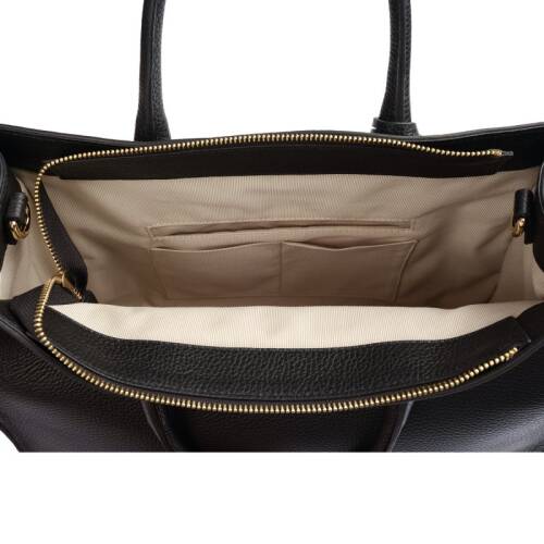 حقيبة يد نسائية من الجلد الطبيعي من جوزيني 8101 - أسود - 5