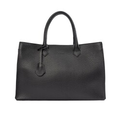 Guzini 8101 Women's Genuine Leather Handbag - Black - Guzini