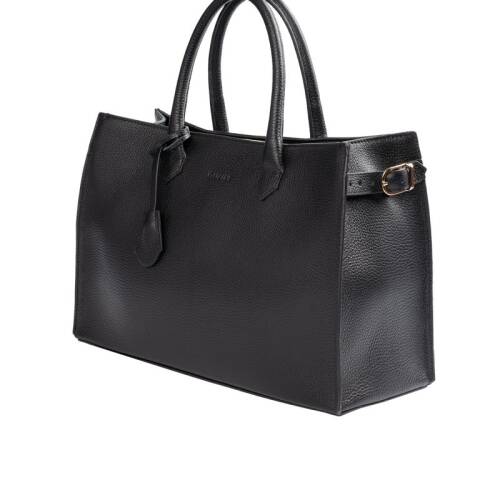 Guzini 8101 Women's Genuine Leather Handbag - Black - 2