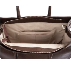 حقيبة يد نسائية من الجلد الطبيعي من جوزيني 8101 - بني - 5