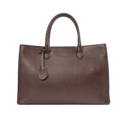 Guzini 8101 Women's Genuine Leather Handbag - Brown - Guzini
