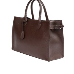 Guzini 8101 Women's Genuine Leather Handbag - Brown - 3