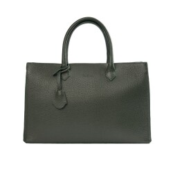 Guzini 8101 Women's Genuine Leather Handbag - Dark Green - Guzini