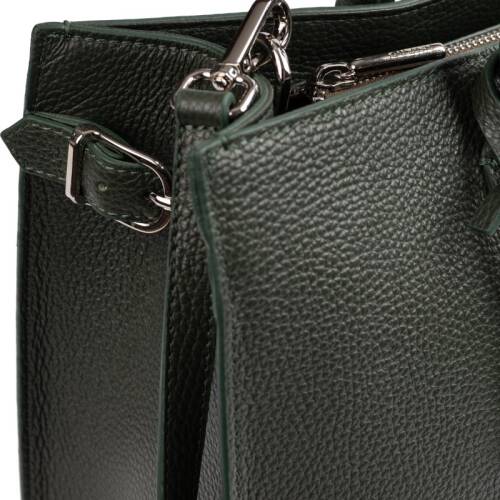 Guzini 8101 Women's Genuine Leather Handbag - Dark Green - 6