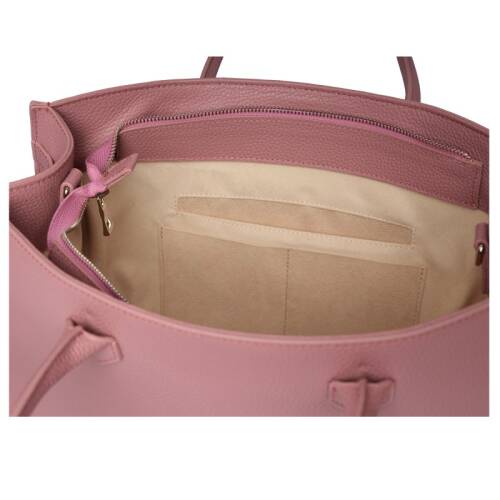 Guzini 8101 Women's Genuine Leather Handbag - Dried Rose - 4