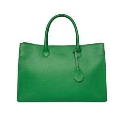 Guzini 8101 Women's Genuine Leather Handbag - Green - Guzini