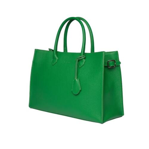 Guzini 8101 Women's Genuine Leather Handbag - Green - 3