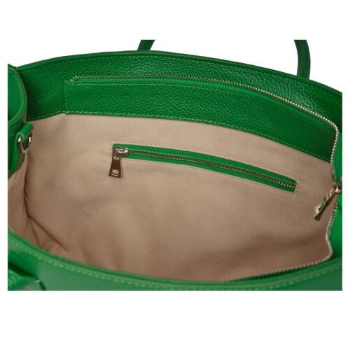 Guzini 8101 Women's Genuine Leather Handbag - Green - 4