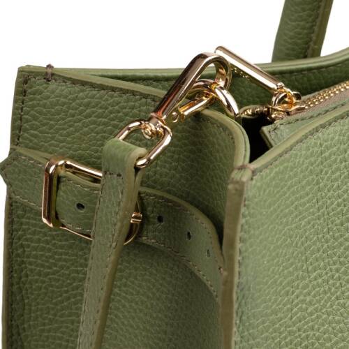 حقيبة يد نسائية من الجلد الطبيعي من جوزيني 8101 - كاكي - 6