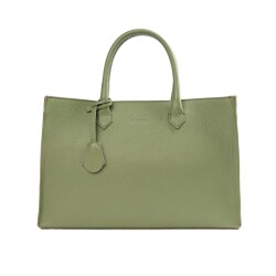 Guzini 8101 Women's Genuine Leather Handbag - Khaki - Guzini