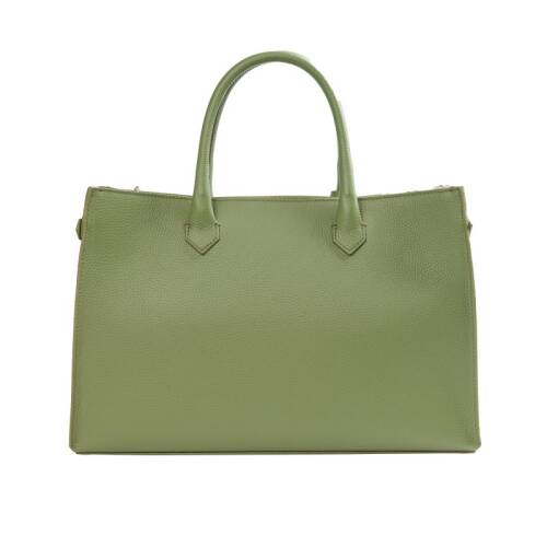 Guzini 8101 Women's Genuine Leather Handbag - Khaki - 2