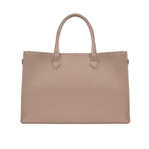 Guzini 8101 Women's Genuine Leather Handbag - Sand - 2