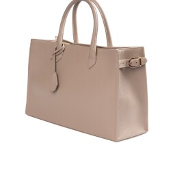 Guzini 8101 Women's Genuine Leather Handbag - Sand - 3