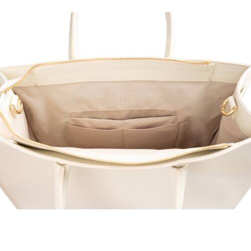 حقيبة يد نسائية من الجلد الطبيعي من جوزيني 8101 - أبيض - 5