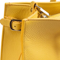 Guzini 8101 Women's Genuine Leather Handbag - Yellow - 6