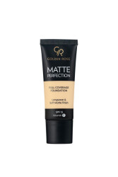 Matte Perfection Full Coverage Foundation - Warm 01 - High-Cooling Matte Foundation 35 ml - Golden Rose