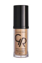 Total Cover 2in1 Foundation & Concealer - 12 Light Beige - 2-in-1 Foundation and Concealer 30 ml - Golden Rose