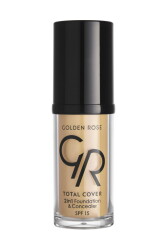 Total Cover 2in1 Foundation & Concealer - 15 Warm Sand - 2-in-1 Foundation and Concealer 30 ml - Golden Rose